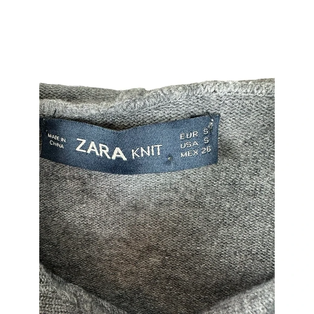 Zara Women's Sz S Cropped Hoodie Pearls Soft Girl Quiet Luxury Parisian - Picture 2 of 9